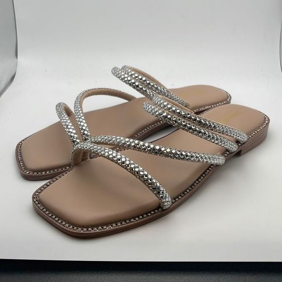 CUSHIONAIRE Women's rhinestone slide sandal ✨SIZE 9 WIDE✨ - Picture 3 of 7